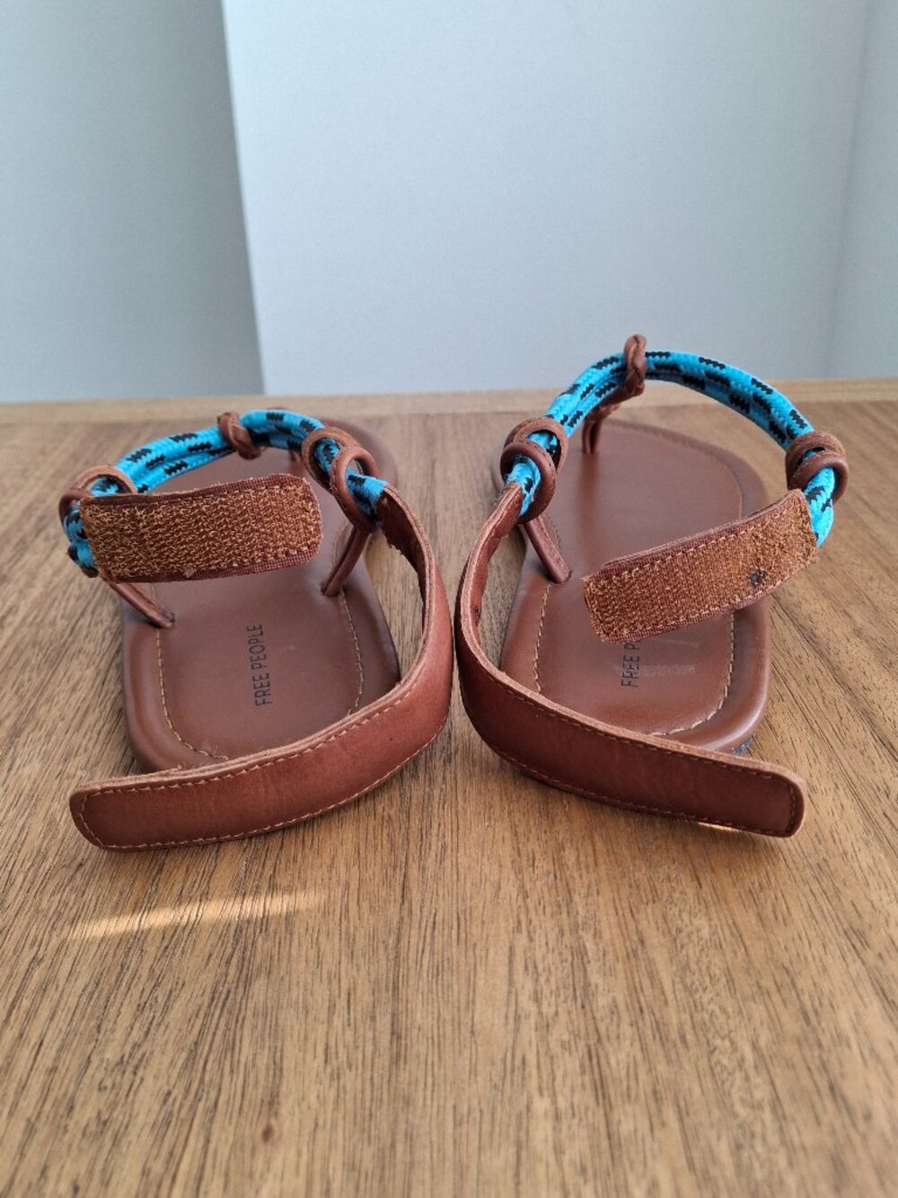 (New) Free‎ People – Island Hopping Wrap Leather Sandals (Luggage) – Women's 7.5 - Picture 9 of 16